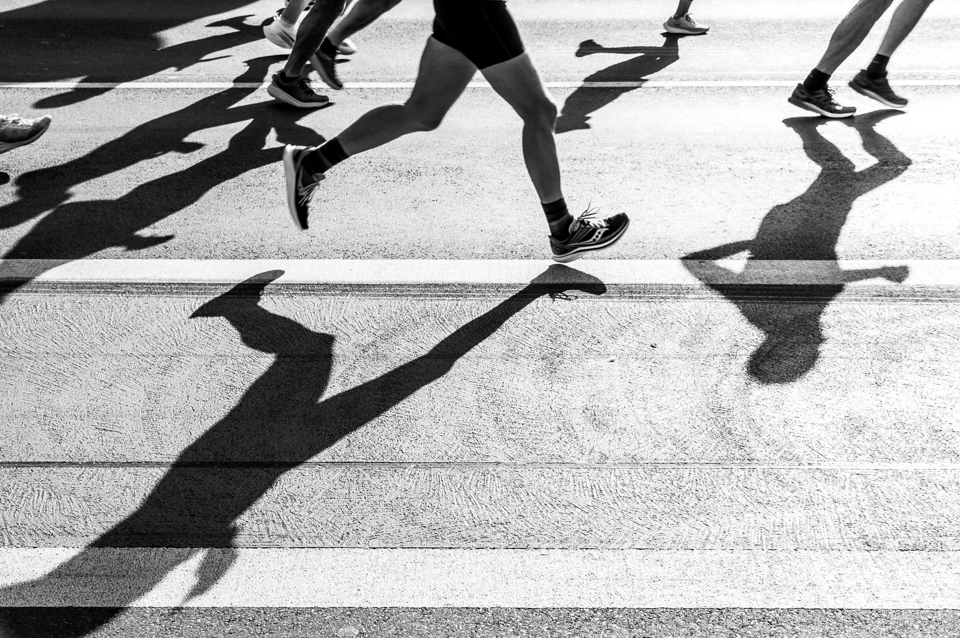 dynamic black and white running shadows